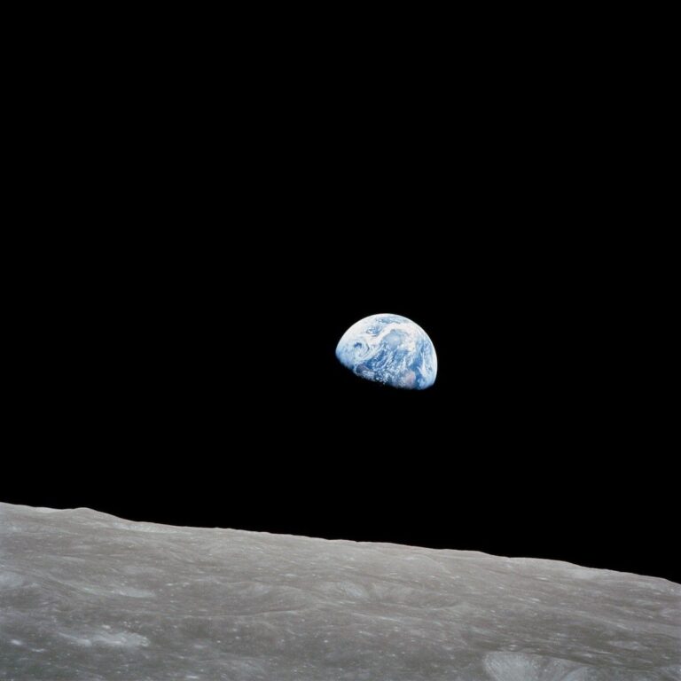 View of earth in the outer space